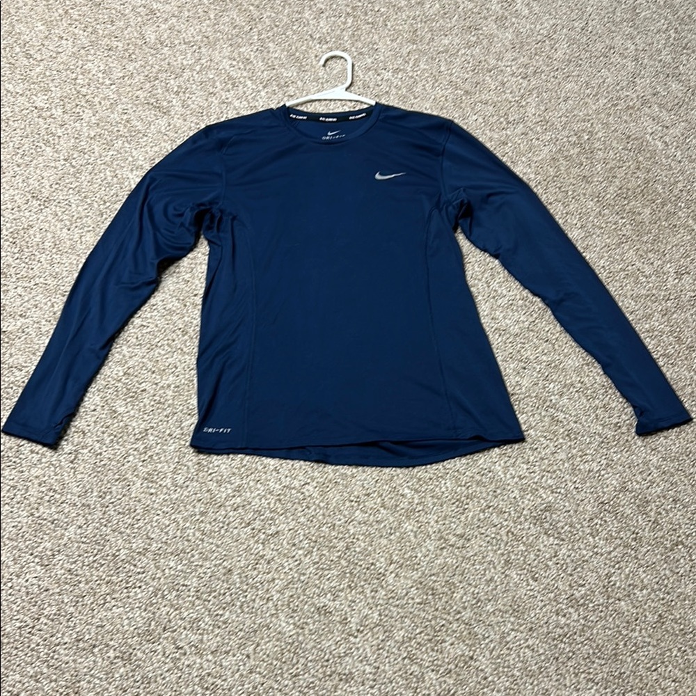 Nike Navy Blue Long Sleeve Shirt